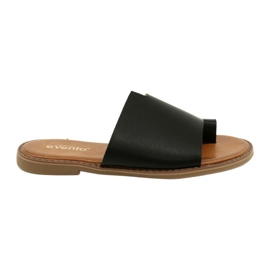Sort flip-flops Kvinders flip-flops Evento 22SD35-4586 Sort