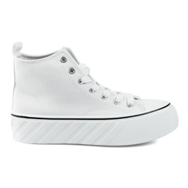 Shelovet hvide high-top sneakers til kvinder