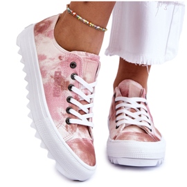 Moderigtige lave sneakers Big Star LL274044 Pink-Beige hvid