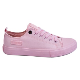 Klassiske lave sneakers til kvinder Big Star LL274022 Lyserød