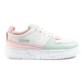 Shelovet pastel sneakers til kvinder hvid flerfarvet