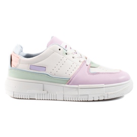 Dame sneakers Shelovet pastel hvid flerfarvet