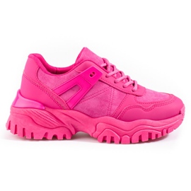 Shelovet fuchsia damesneakers lyserød