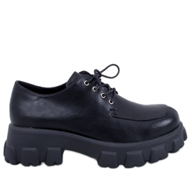 PA1 Platform loafers Piano Black sort