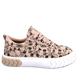 Navas Beige komiske damesneakers