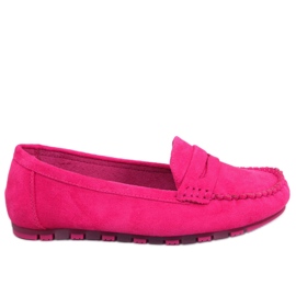 PA1 Anaya Fuchsia loafers i ruskind til kvinder lyserød