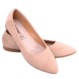 BM Keys Khaki læder indersål ballerinaer beige