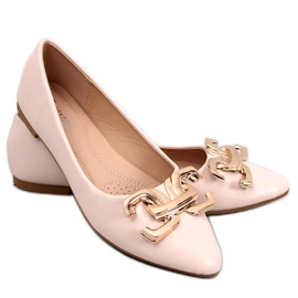 BM Elegante ballerinaer med spænde fra Simona Beige