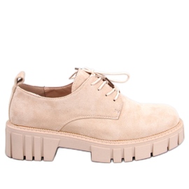 BM Platform loafers i ruskind fra Amparo Beige