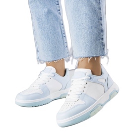 Kristie blå platform sneakers hvid