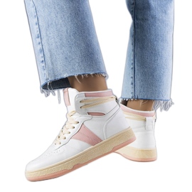 Pink high-top sneakers fra Robin hvid