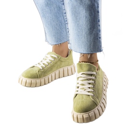 BM Grønne sneakers på Pamela platformen