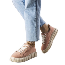 Pink platform sneakers fra Pamela lyserød