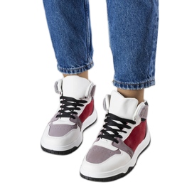 Hvide og røde high-top sneakers fra Elizabeth