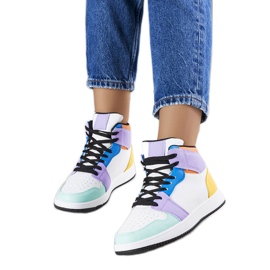 Kari blå high-top sneakers hvid