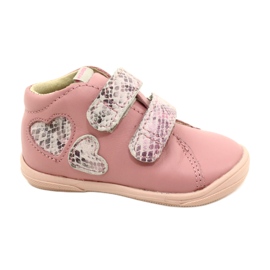 Velcro sko Mazurek 1264 Pink Snake Hearts lyserød