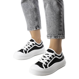 Sorte platform sneakers fra Johanna