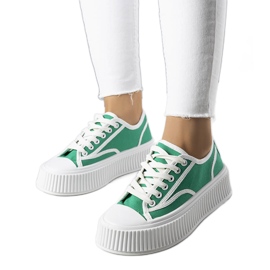 BM Grønne sneakers på Delores platformen