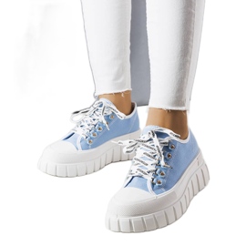 Blå platform sneakers fra Toni