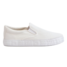 Damesneakers Slip-On Big Star LL274389 Hvid