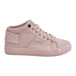 Klassiske high top sneakers til kvinder Big Star LL274004 Nude lyserød