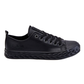 Dame læder sneakers Big Star LL274402 Sort