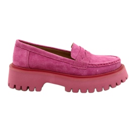 Ruskindsmokkasiner Filippo DP4586/23 FH Fuchsia lyserød