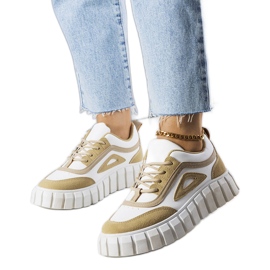 Beige platform sneakers fra Robyn