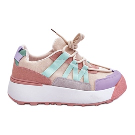 PS1 Ruskindssneakers til kvinder Beige Pink Rohan lyserød
