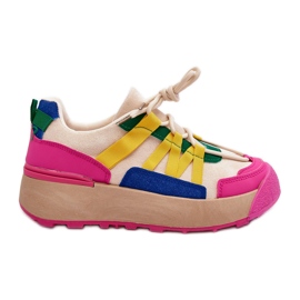 PS1 Dame ruskind Platform Sportssko Multicolor Rohan flerfarvet
