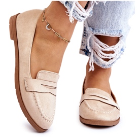 PS1 Komfortable ruskinds loafers til kvinder Beige Lucca