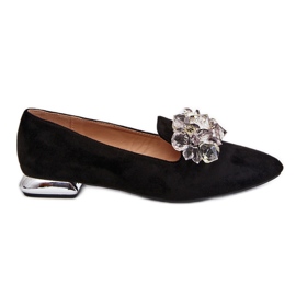 Dameudsmykkede loafers med flade hæle Sort Sloane