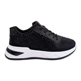Sneakers til kvinder med zirkoner Black Raiden sort