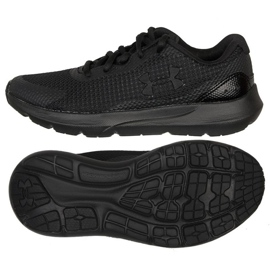 Under Armour Bgs Surge 3 Jr. 3024989 002 løbesko sort