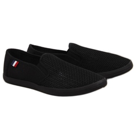 News Herre slip-on gennembrudte sorte sneakers NYHEDER
