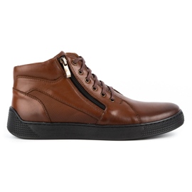 Kampol Herresko læder sneakers 120SW brun