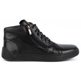 Kampol Herre lædersneakers 120SW sort