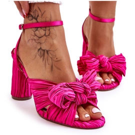 Fashionable Sandals med høje hælede buer fuchsia lyserød
