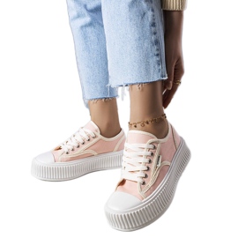 Connies pink platform sneakers lyserød