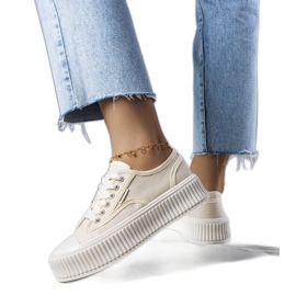 PA1 Beige platform sneakers fra Connie
