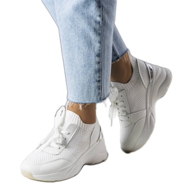 Ann hvide wedge sneakers