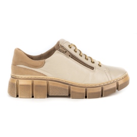 WASAK Damesko lædersneakers 0663W beige