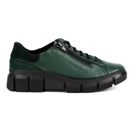 WASAK Damesko læder sneakers 0663W grøn