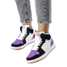 Lilla high-top sneakers fra Kari violet