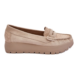 Lemar Ruskind Platform Loafers Light Beige Milana