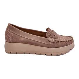 Lemar Milana Ruskind Platform Loafers Mørk Beige