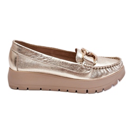 Lemar Platform loafers med guld Desmond-udsmykning gylden