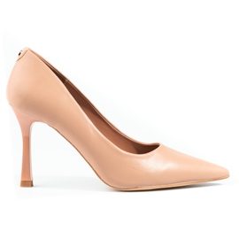 Vinceza beige pumps med høj hæl til kvinder