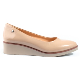 Vinceza beige wedge pumps til kvinder