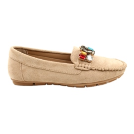 Evento Kvinders øko-del loafers med beige sten